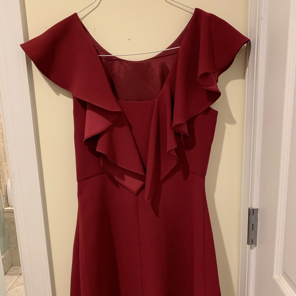 BCBGeneration red(dark) dress with back ruffles
